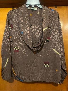 Bethany Size 5-6 Silky Brown Cowl Neck Top